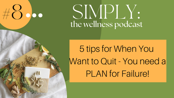 Podcast #8: 5 tips for When You Want to Quit – You need a PLAN for Failure!